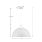 Crystorama SOT-18015-WH White Soto 1 Light White Pendant Image 2