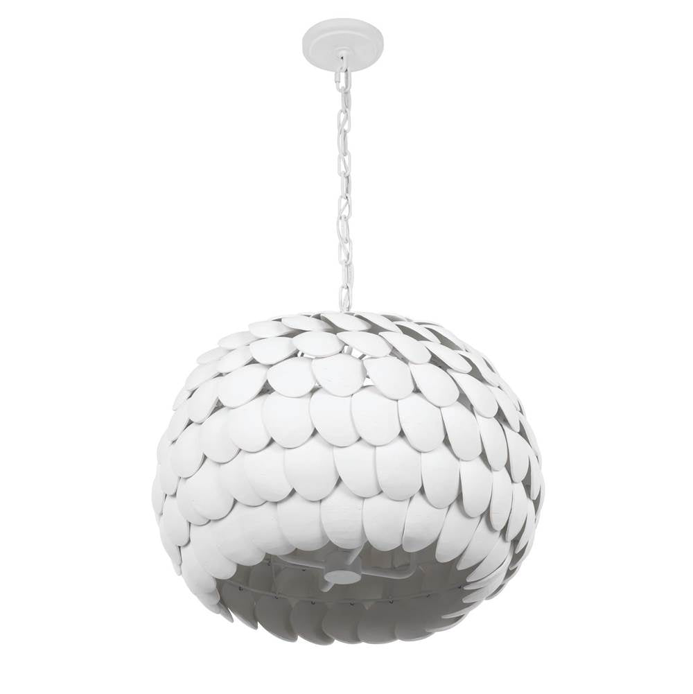Crystorama Talia 20.5'' Matte White Chandelier