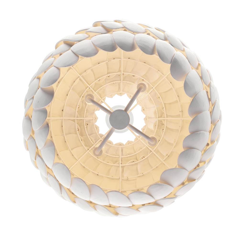 Crystorama TAL-9404-MT Matte White Talia 20.5'' Matte White Chandelier Image 5