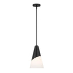 Crystorama TOR-901-MK Matte Black Brian Patrick Flynn Tori 1 Light Matte Black Pendant Image 1