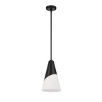 Crystorama Tori Brian Patrick Flynn Tori 1 Light Matte Black Pendant