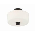 Crystorama Travis 2 Light Black Forged Ceiling Mount