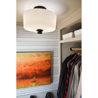 Crystorama TRA-A3302-BF Black Forged Travis 2 Light Black Forged Ceiling Mount Image 5