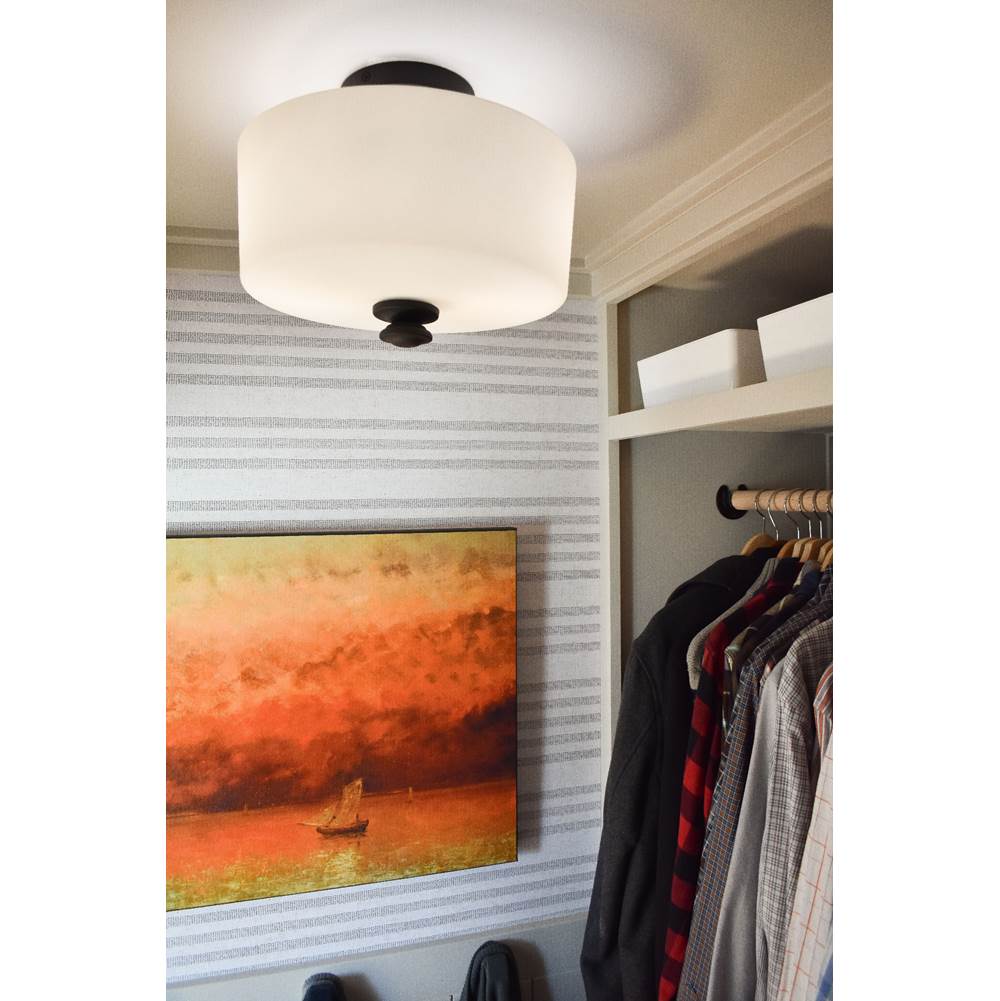 Crystorama TRA-A3302-BF Black Forged Travis 2 Light Black Forged Ceiling Mount Image 5