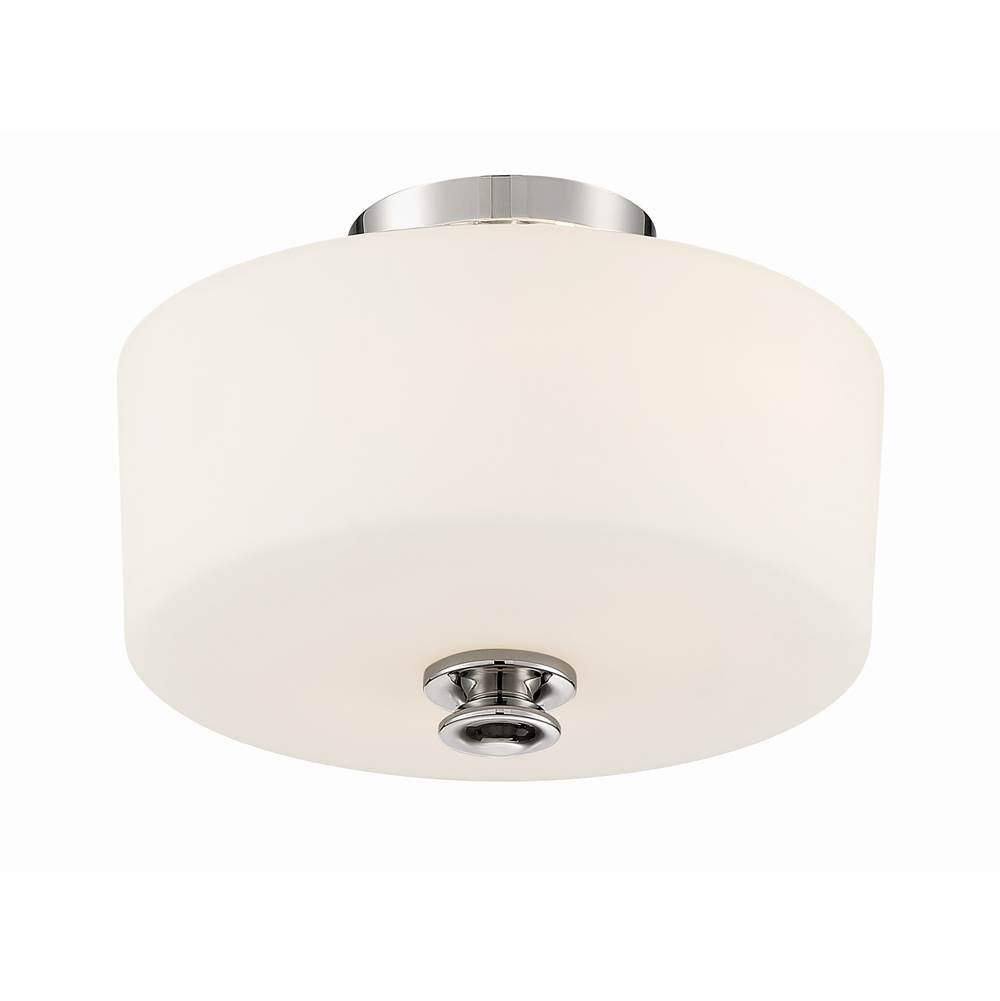 Crystorama Travis 2 Light Black Forged Ceiling Mount