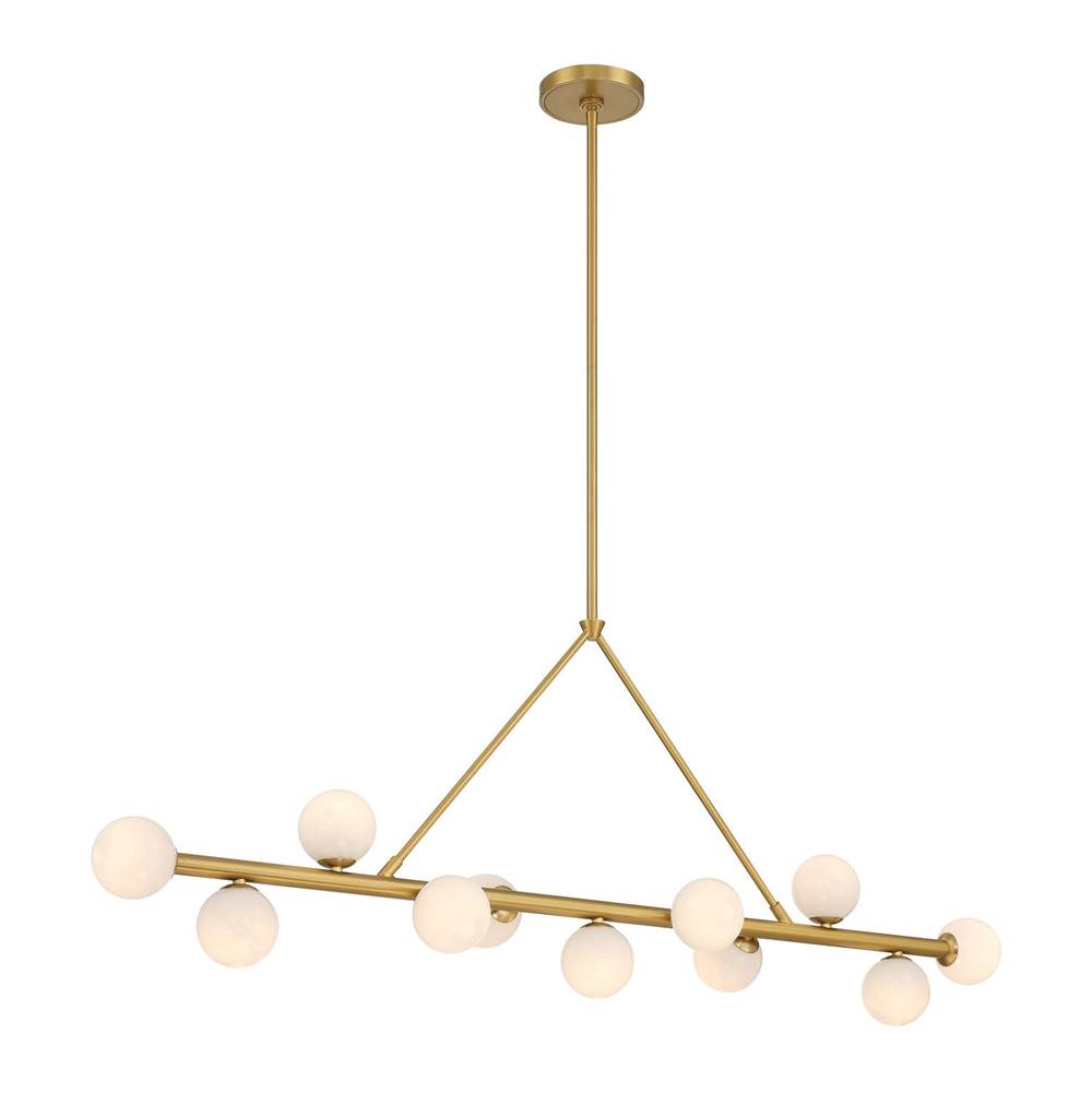 Crystorama TRL-2807-LG Luxe Gold Terrell 46.5'' Led Luxe Gold Linear Chandelier Image 1