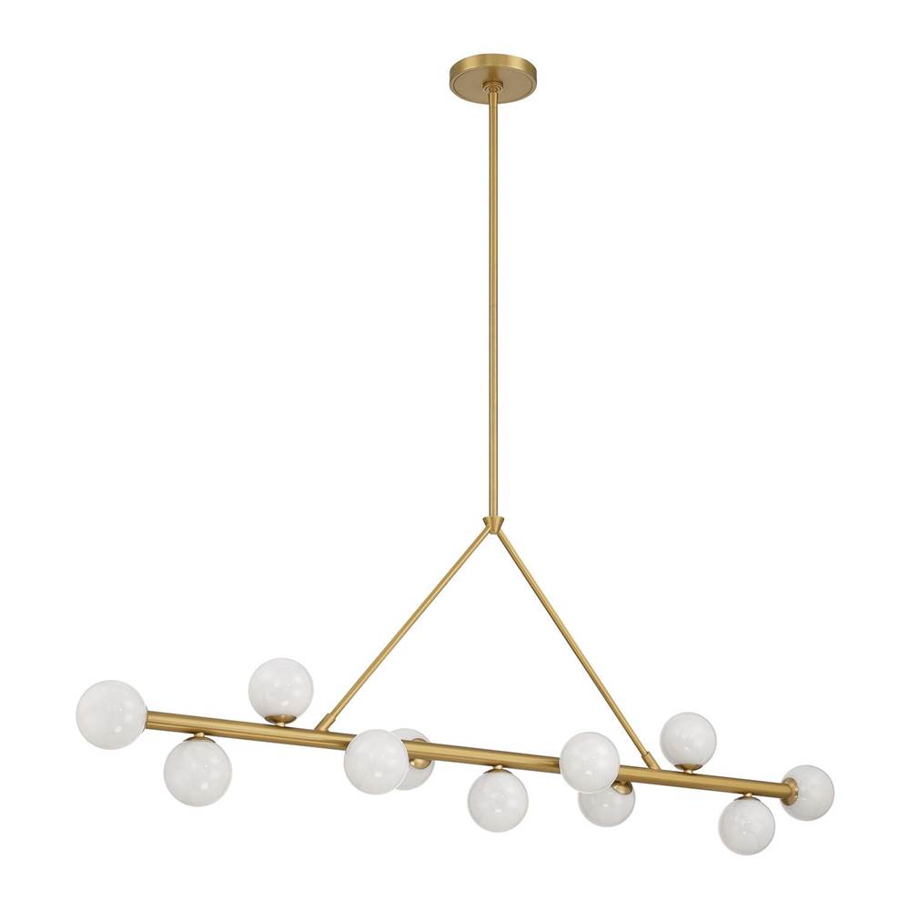 Crystorama Terrell 46.5'' Led Luxe Gold Linear Chandelier