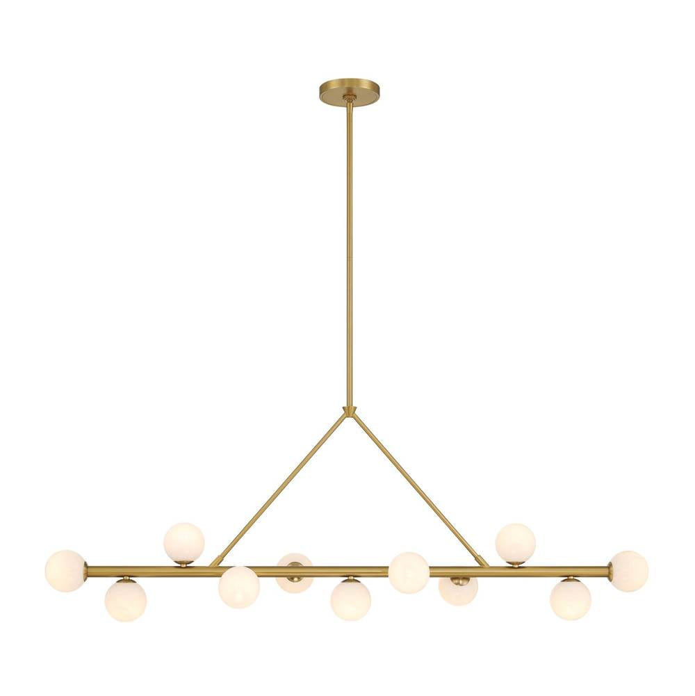 Crystorama TRL-2807-LG Luxe Gold Terrell 46.5'' Led Luxe Gold Linear Chandelier Image 7