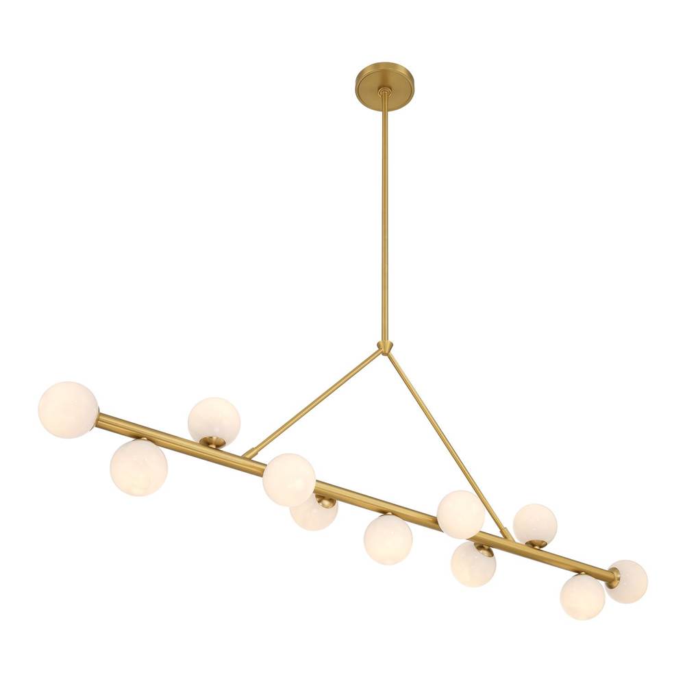 Crystorama TRL-2807-LG Luxe Gold Terrell 46.5'' Led Luxe Gold Linear Chandelier Image 6