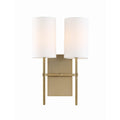 Crystorama VER-242-AG Aged Brass Veronica 2 Light Aged Brass Wall Mount Image 1