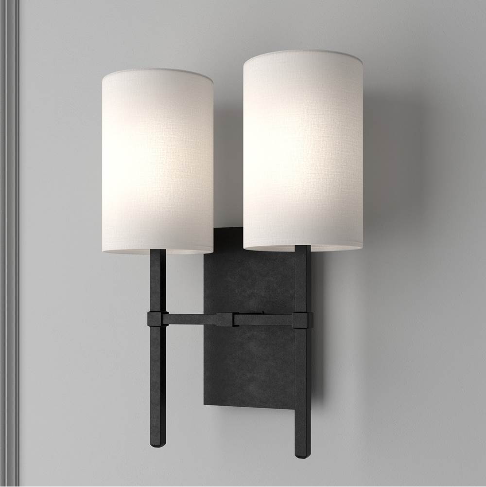 Crystorama Veronica 2 Light Aged Brass Wall Mount