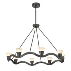 Crystorama VNC-6508-NB Bronze Noir Vance 39'' Integrated Led Bronze Noir Chandelier Image 1
