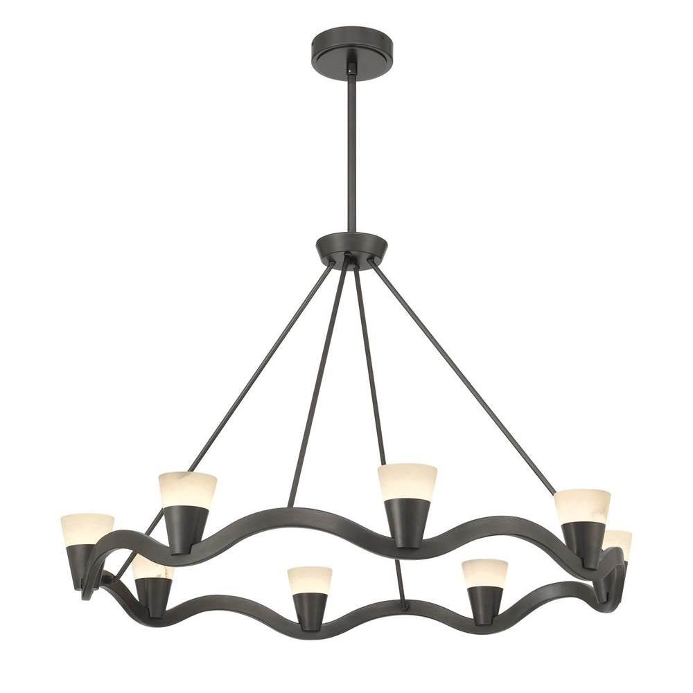 Crystorama VNC-6508-NB Bronze Noir Vance 39'' Integrated Led Bronze Noir Chandelier Image 1