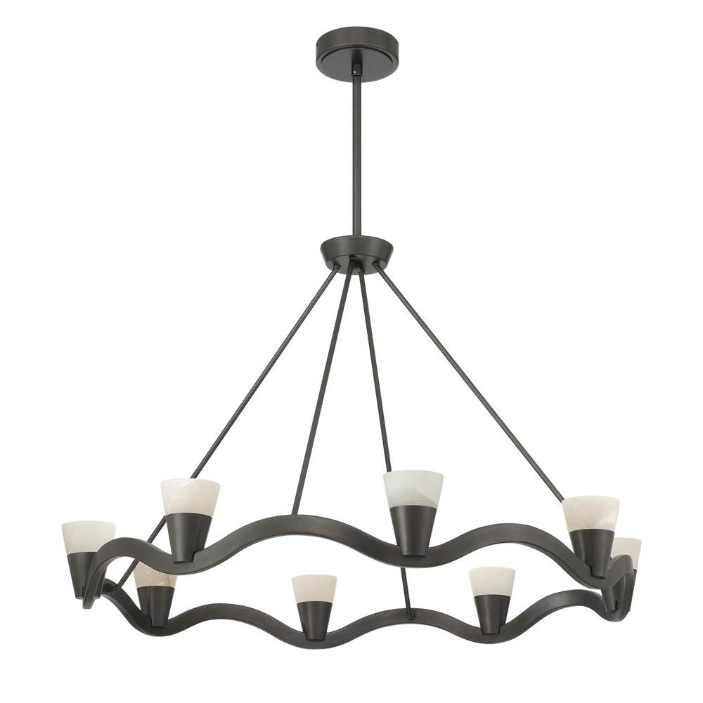Crystorama Vance 39'' Integrated Led Bronze Noir Chandelier