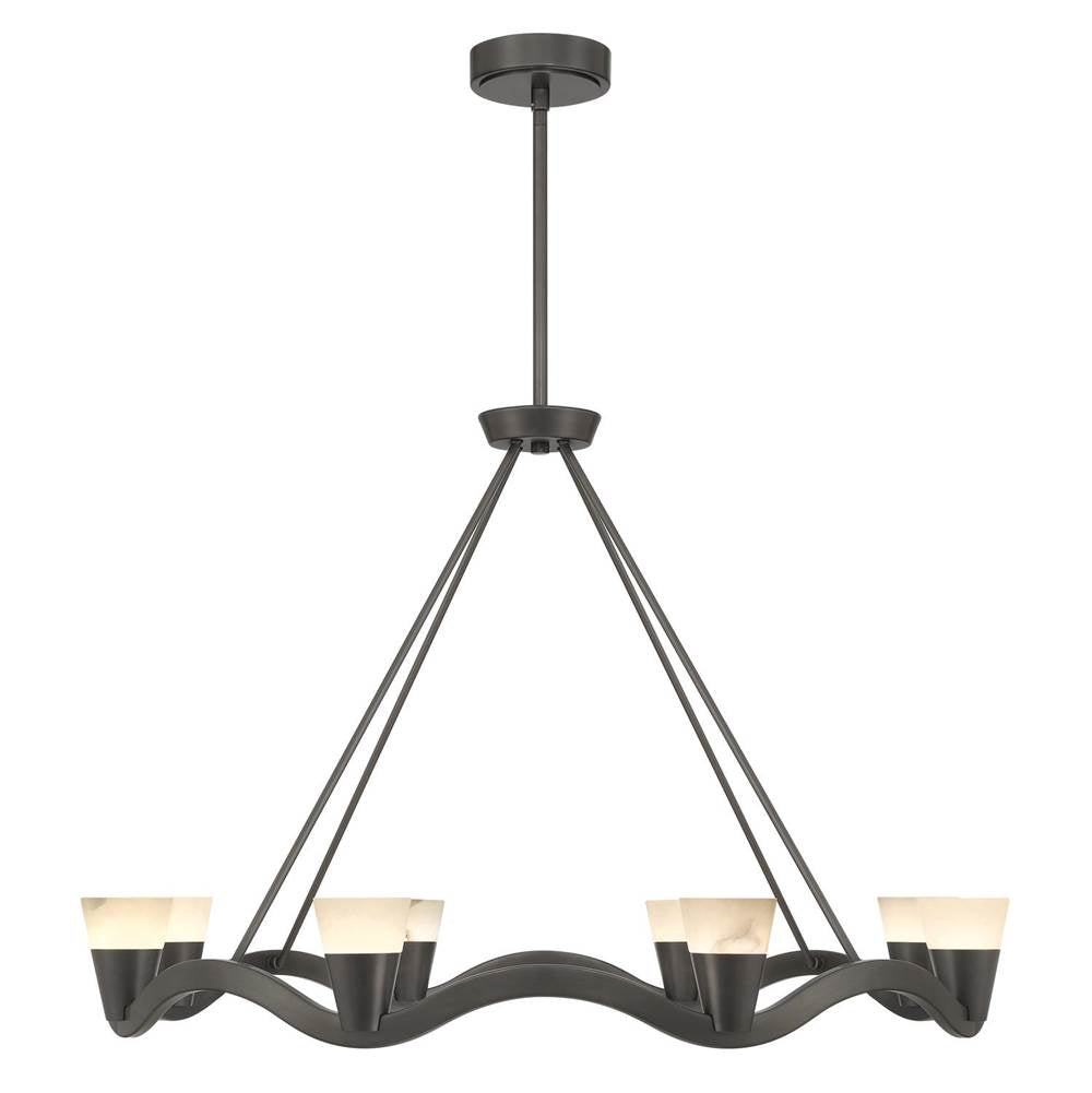 Crystorama VNC-6508-NB Bronze Noir Vance 39'' Integrated Led Bronze Noir Chandelier Image 8