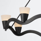 Crystorama VNC-6508-NB Bronze Noir Vance 39'' Integrated Led Bronze Noir Chandelier Image 6