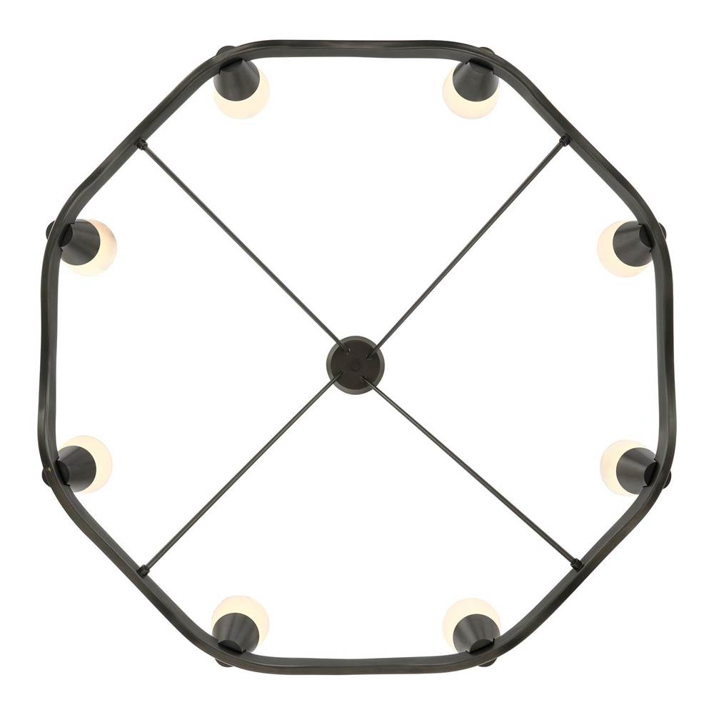 Crystorama VNC-6508-NB Bronze Noir Vance 39'' Integrated Led Bronze Noir Chandelier Image 5