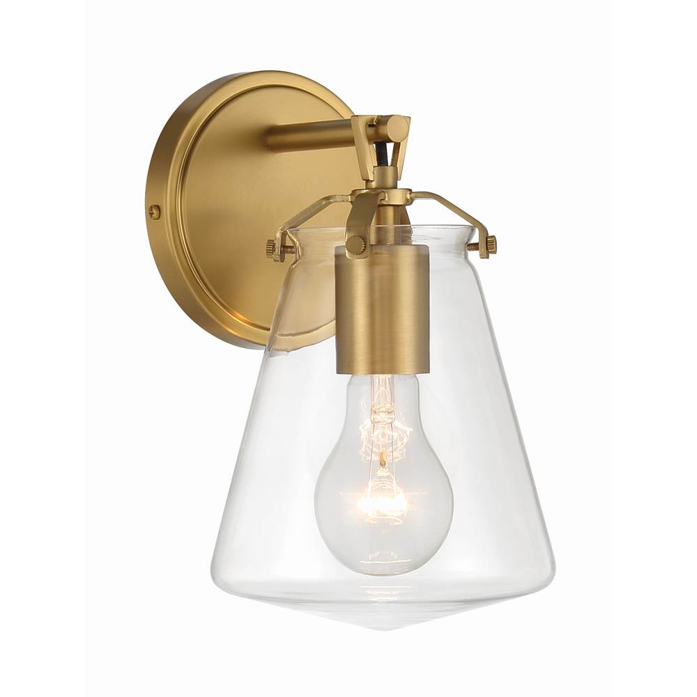 Crystorama VSS-7001-LG Luxe Gold Voss 1 Light Luxe Gold Sconce Image 1
