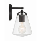Crystorama VSS-7001-MK Matte Black Voss 1 Light Matte Black Sconce Image 2