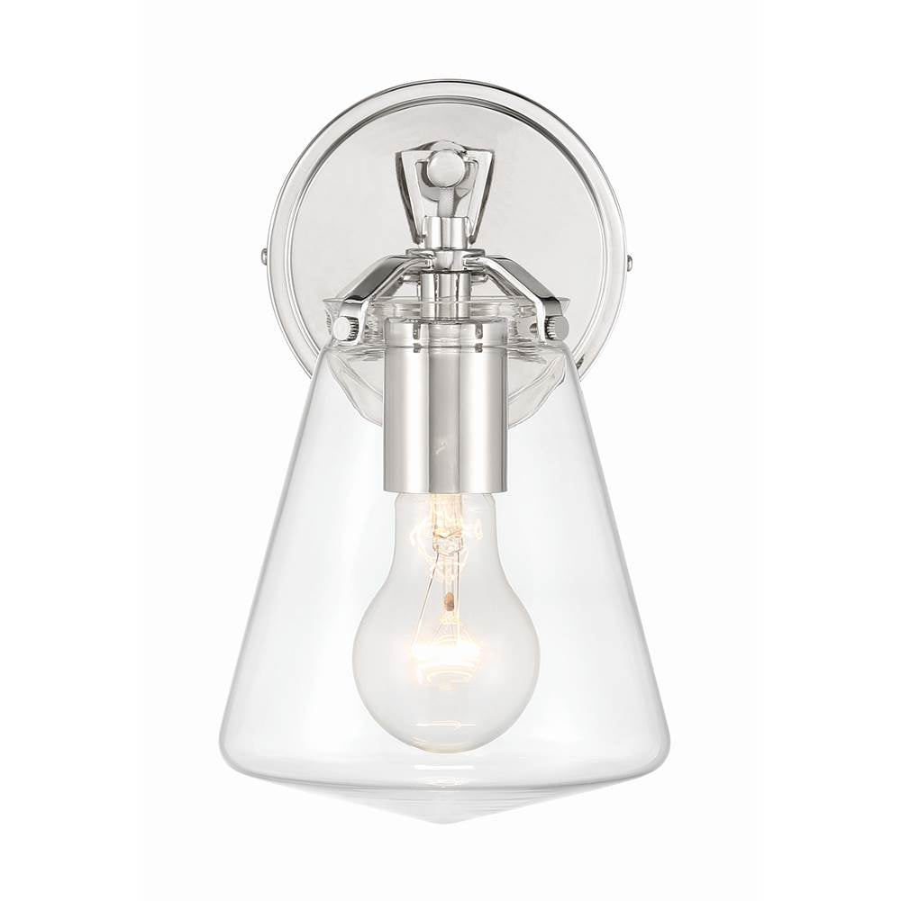 Crystorama VSS-7001-PN Polished Nickel Voss 1 Light Polished Nickel Sconce Image 3