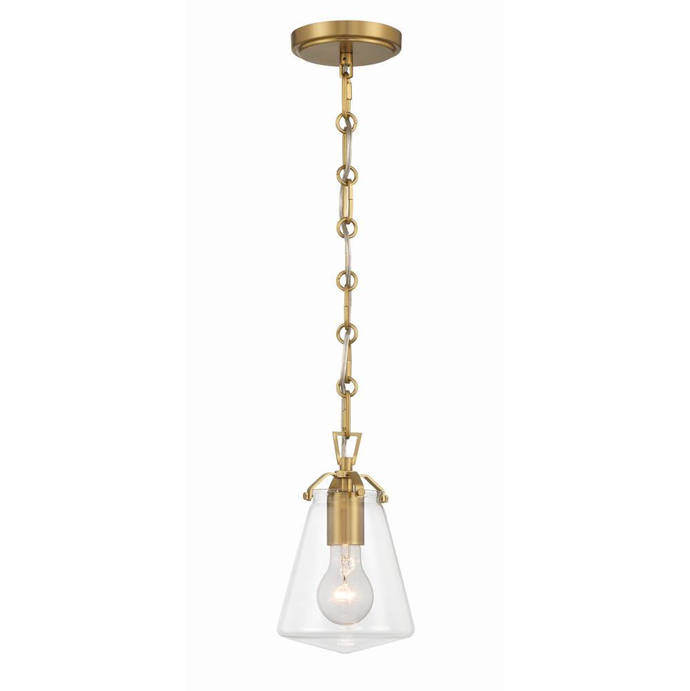 Crystorama VSS-7002-LG Luxe Gold Voss 1 Light Luxe Gold Mini Pendant Image 1