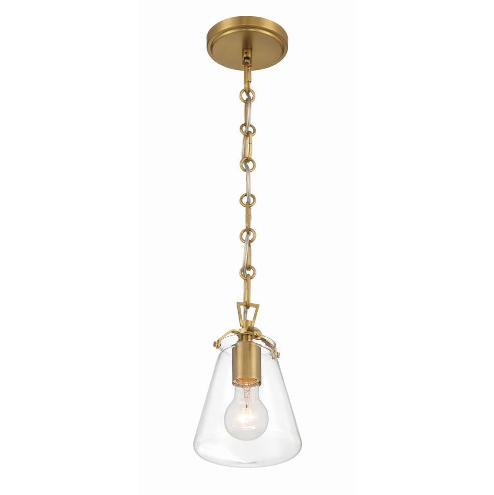 Crystorama VSS-7002-LG Luxe Gold Voss 1 Light Luxe Gold Mini Pendant Image 3