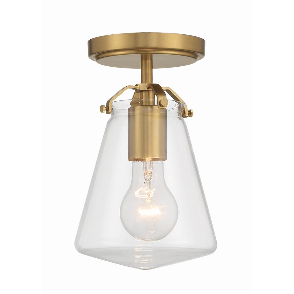 Crystorama VSS-7002-LG_CEILING Luxe Gold Voss 1 Light Luxe Gold Semi Flush Mount Image 1