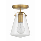 Crystorama Voss 1 Light Luxe Gold Semi Flush Mount