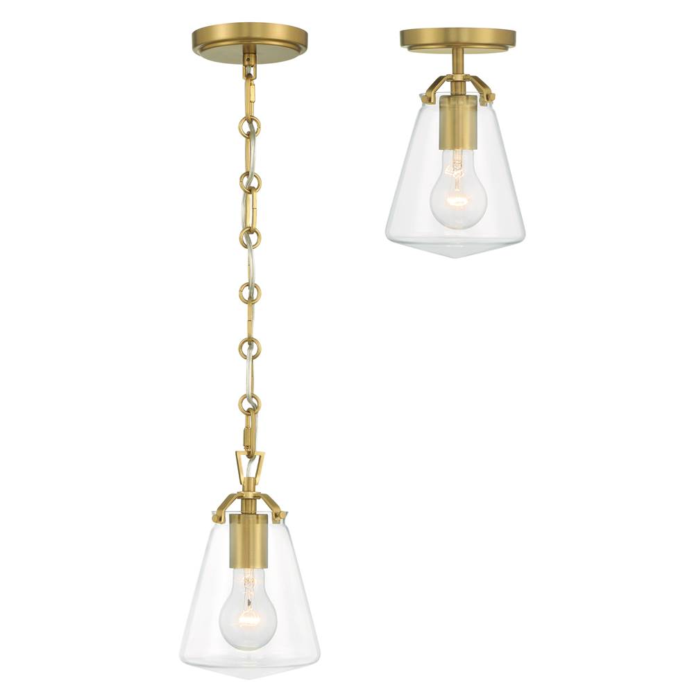 Crystorama VSS-7002-LG_CEILING Luxe Gold Voss 1 Light Luxe Gold Semi Flush Mount Image 2