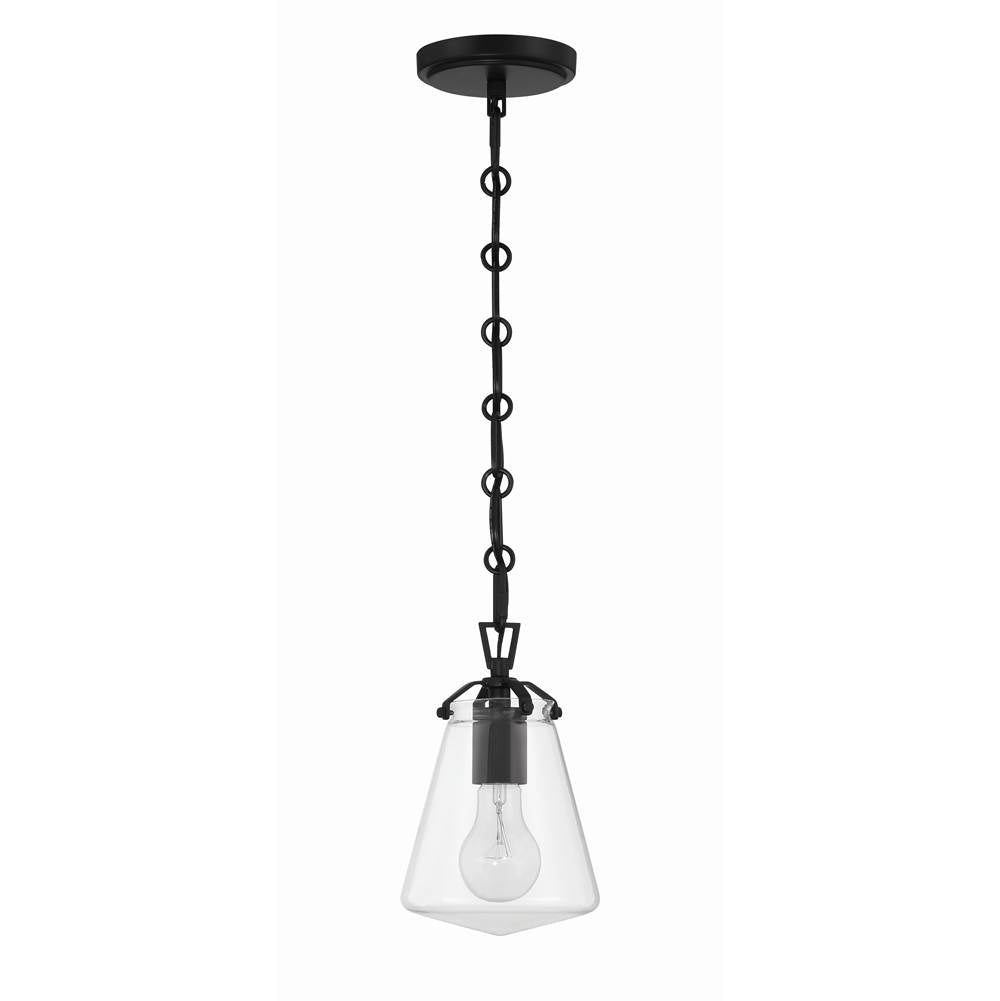 Crystorama Voss 1 Light Luxe Gold Mini Pendant