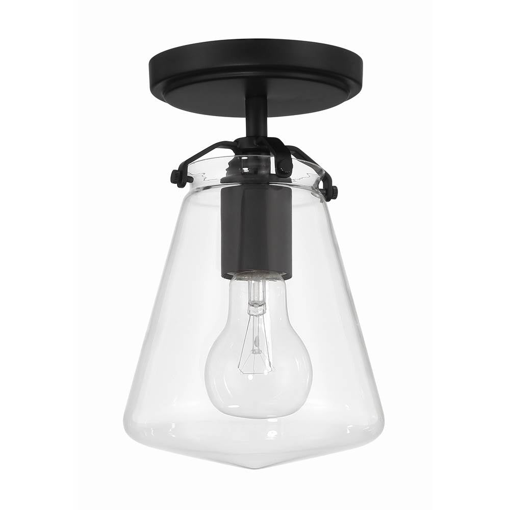 Crystorama Voss 1 Light Luxe Gold Semi Flush Mount