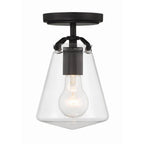 Crystorama VSS-7002-MK_CEILING Matte Black Voss 1 Light Matte Black Semi Flush Mount Image 4