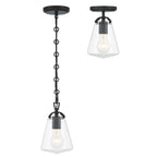 Crystorama VSS-7002-MK_CEILING Matte Black Voss 1 Light Matte Black Semi Flush Mount Image 2
