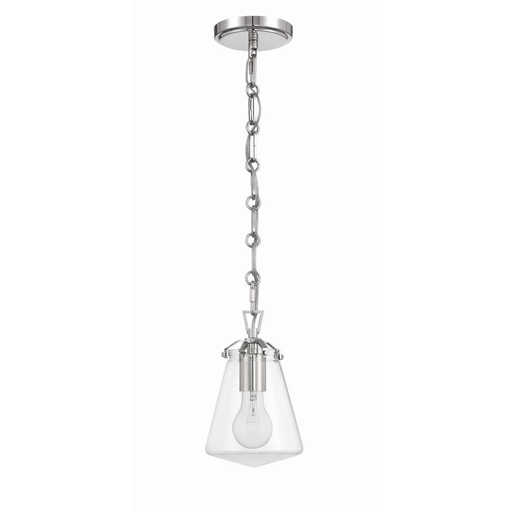 Crystorama Voss 1 Light Luxe Gold Mini Pendant