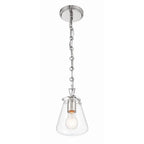 Crystorama VSS-7002-PN Polished Nickel Voss 1 Light Polished Nickel Mini Pendant Image 3
