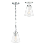 Crystorama VSS-7002-PN Polished Nickel Voss 1 Light Polished Nickel Mini Pendant Image 2