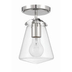 Crystorama Voss 1 Light Luxe Gold Semi Flush Mount