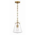 Crystorama VSS-7003-LG Luxe Gold Voss 1 Light Luxe Gold Mini Pendant Image 1