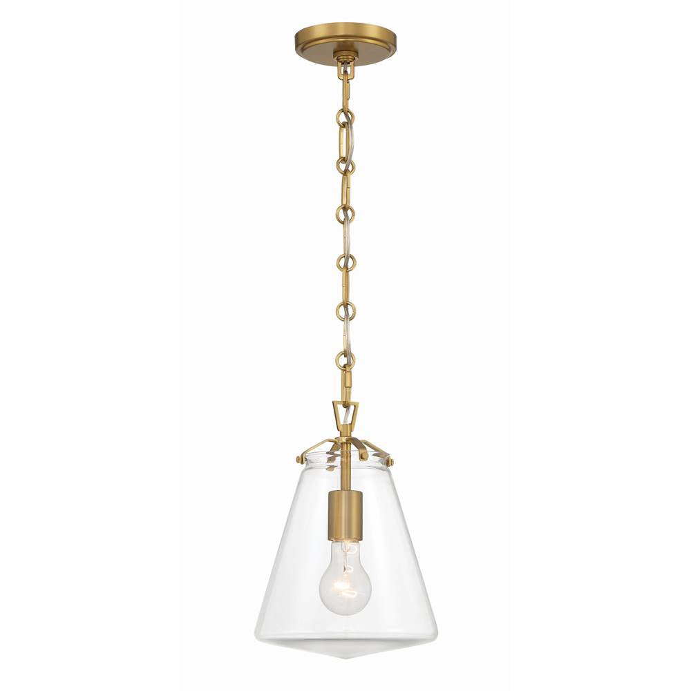 Crystorama VSS-7003-LG Luxe Gold Voss 1 Light Luxe Gold Mini Pendant Image 1