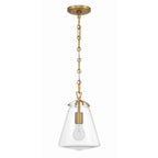 Crystorama Voss 1 Light Luxe Gold Mini Pendant