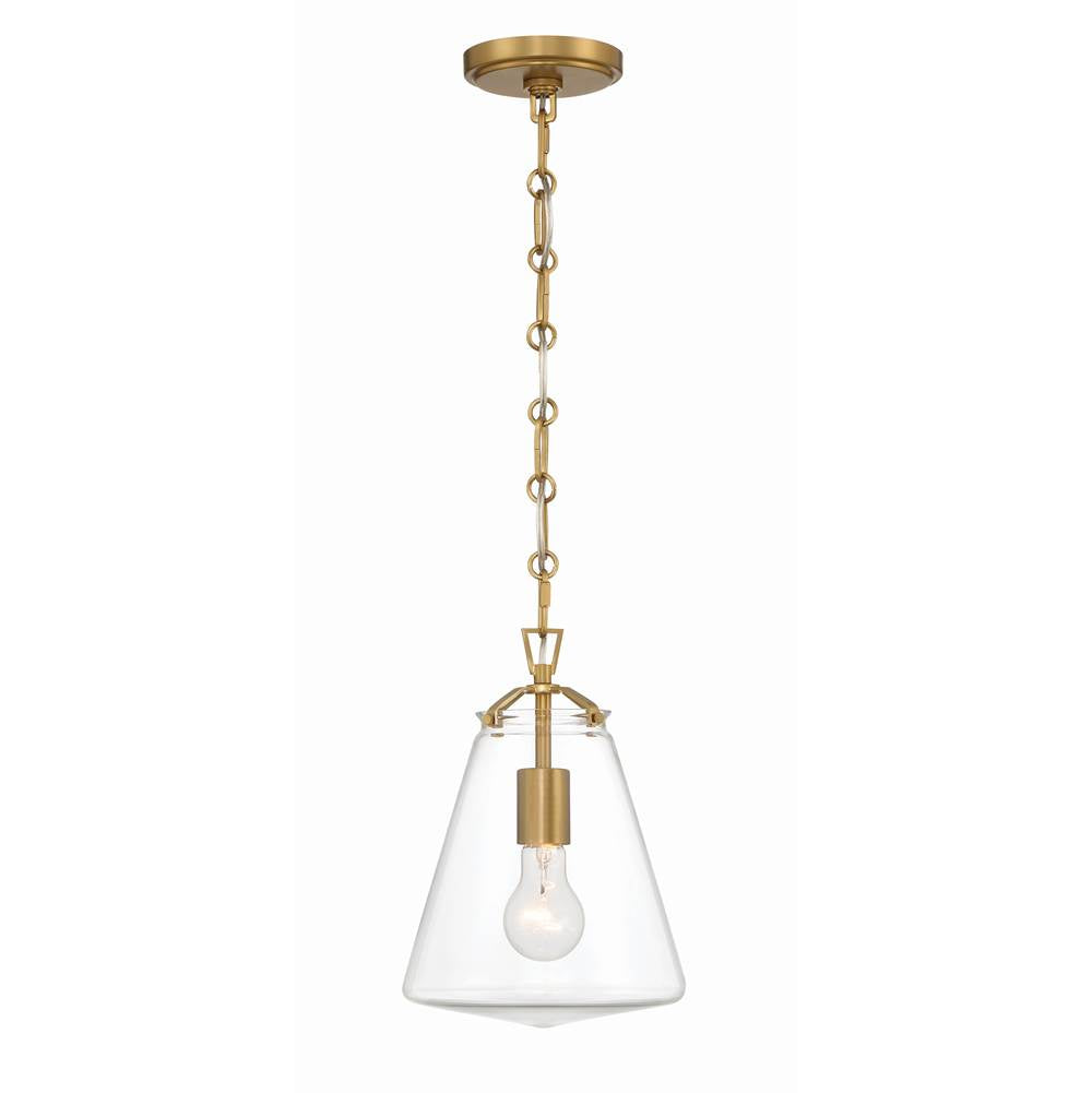 Crystorama VSS-7003-LG Luxe Gold Voss 1 Light Luxe Gold Mini Pendant Image 3