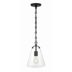Crystorama VSS-7003-MK Matte Black Voss 1 Light Matte Black Mini Pendant Image 3