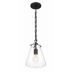 Crystorama VSS-7003-MK Matte Black Voss 1 Light Matte Black Mini Pendant Image 2
