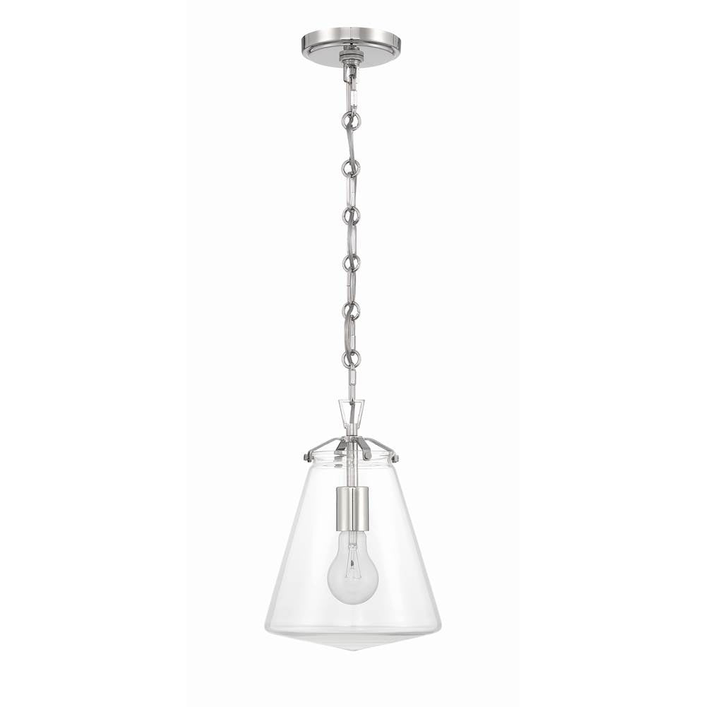 Crystorama Voss 1 Light Luxe Gold Mini Pendant