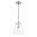 Crystorama VSS-7003-PN Polished Nickel Voss 1 Light Polished Nickel Mini Pendant Image 2
