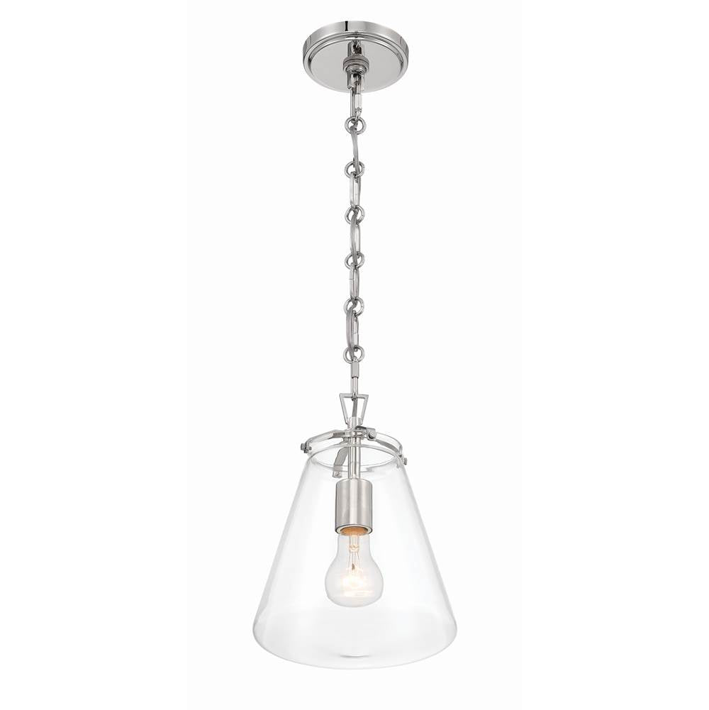 Crystorama VSS-7003-PN Polished Nickel Voss 1 Light Polished Nickel Mini Pendant Image 2