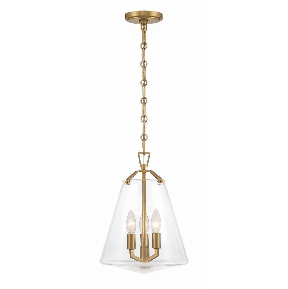 Crystorama VSS-7004-LG Luxe Gold Voss 3 Light Luxe Gold Mini Chandelier Image 3