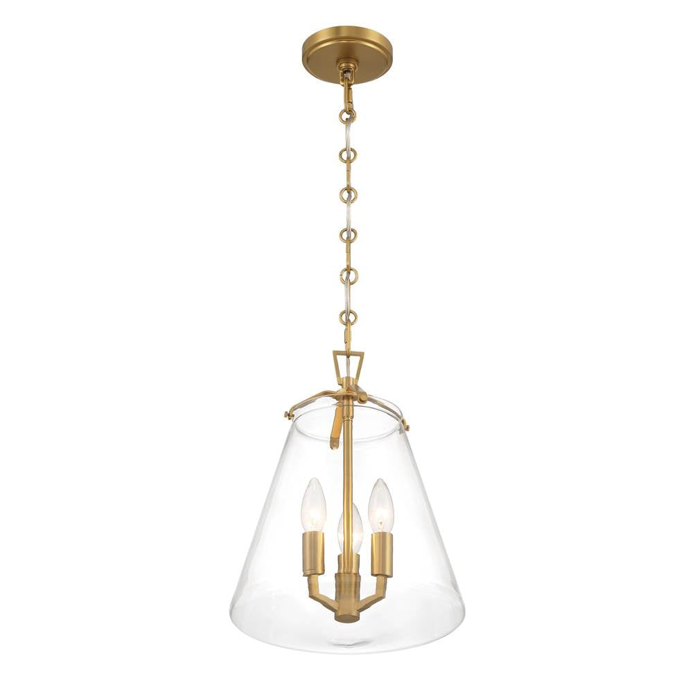 Crystorama VSS-7004-LG Luxe Gold Voss 3 Light Luxe Gold Mini Chandelier Image 2