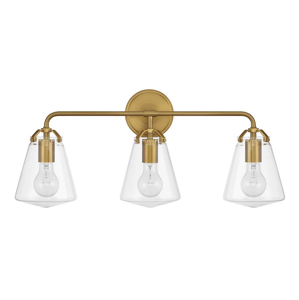 Crystorama Voss 3 Light Luxe Gold Bathroom Vanity