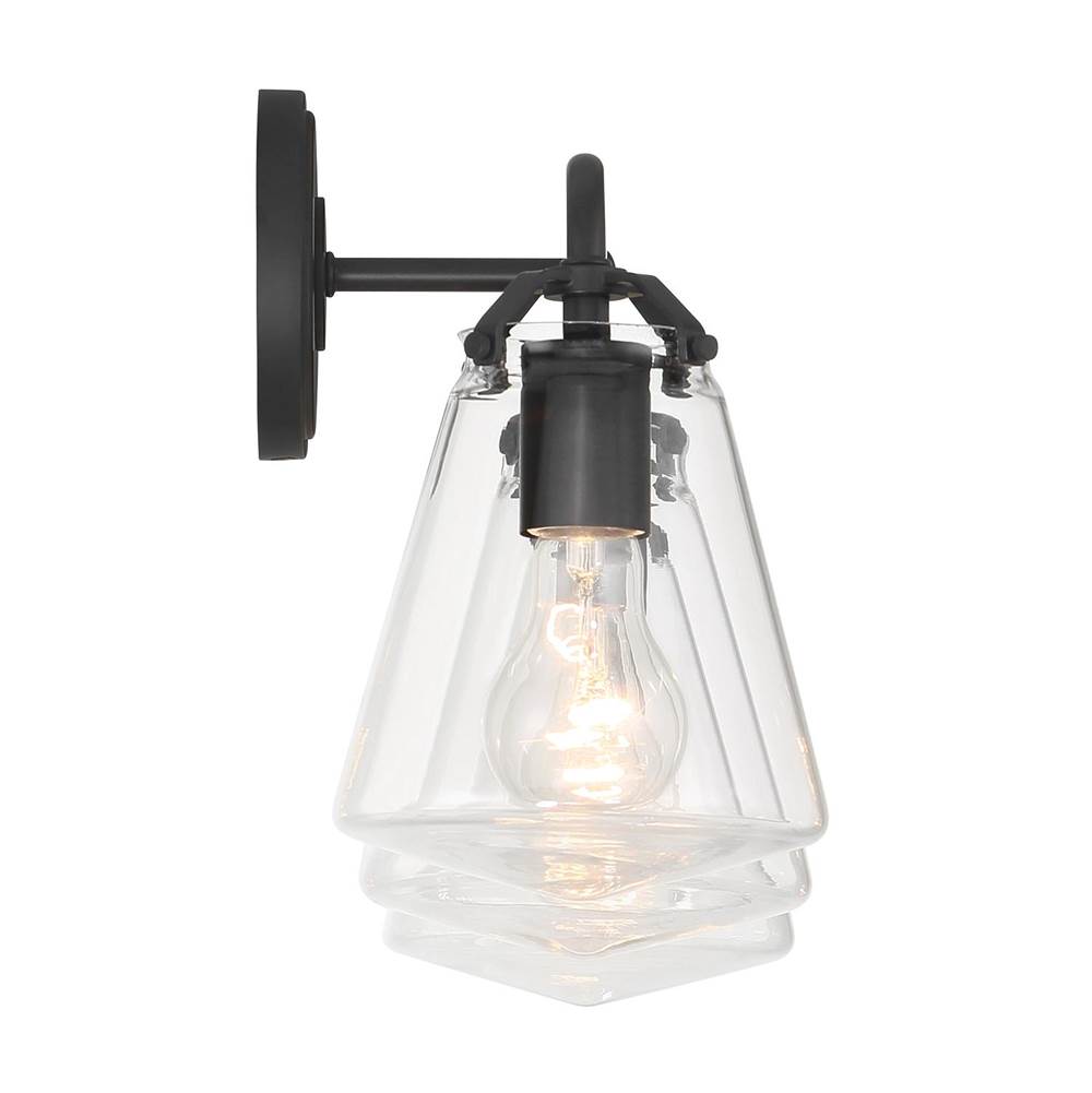 Crystorama VSS-7013-MK Matte Black Voss 3 Light Matte Black Bathroom Vanity Image 4